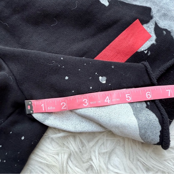 Off-White Liquid Spots Shorts Pullon Sweat Gym Workout Streetwear Athletic Rare - Picture 10 of 10